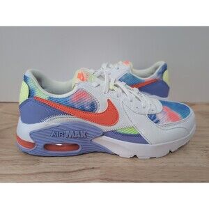 Nike Air Max Excee Running Shoes Women's Size 8.5 DD9671-900 White Purple Tye